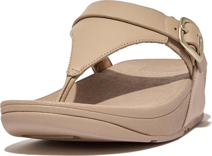 Actual product image Fitflop Lulu Adjustable Leather Toe Post Sandal (39)