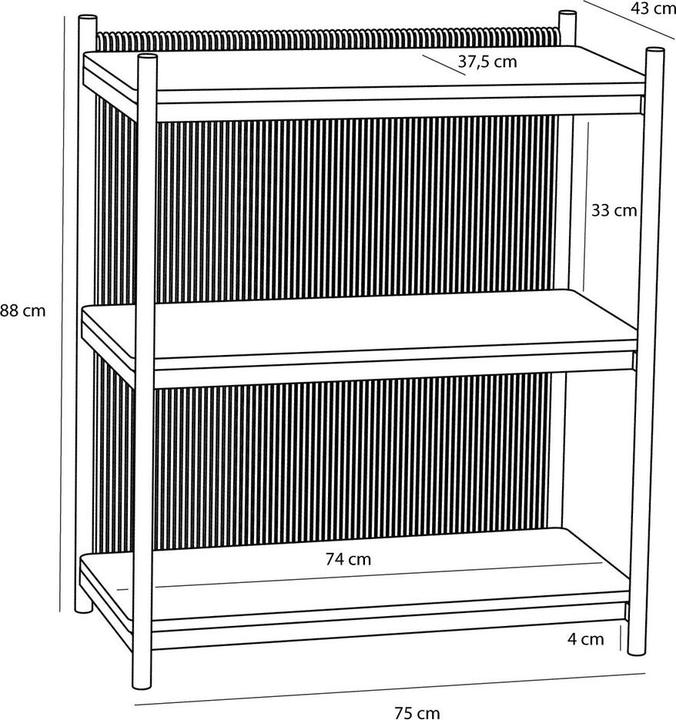 Actual product image Hübsch Heritage Shelf Unit Small Natural