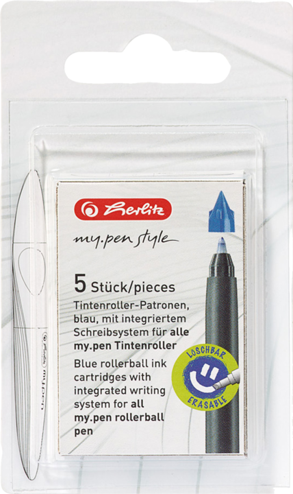 Produktbild Herlitz Tintenroller-Patronen my.pen, königsblau (Füllertinte, Blau)