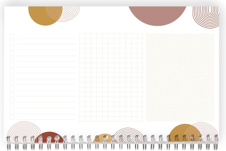 Produktbild Clairefontaine notizblock planer mit vollständiger bindung, kopfzeile, 53 bedruckte blätter terracotta