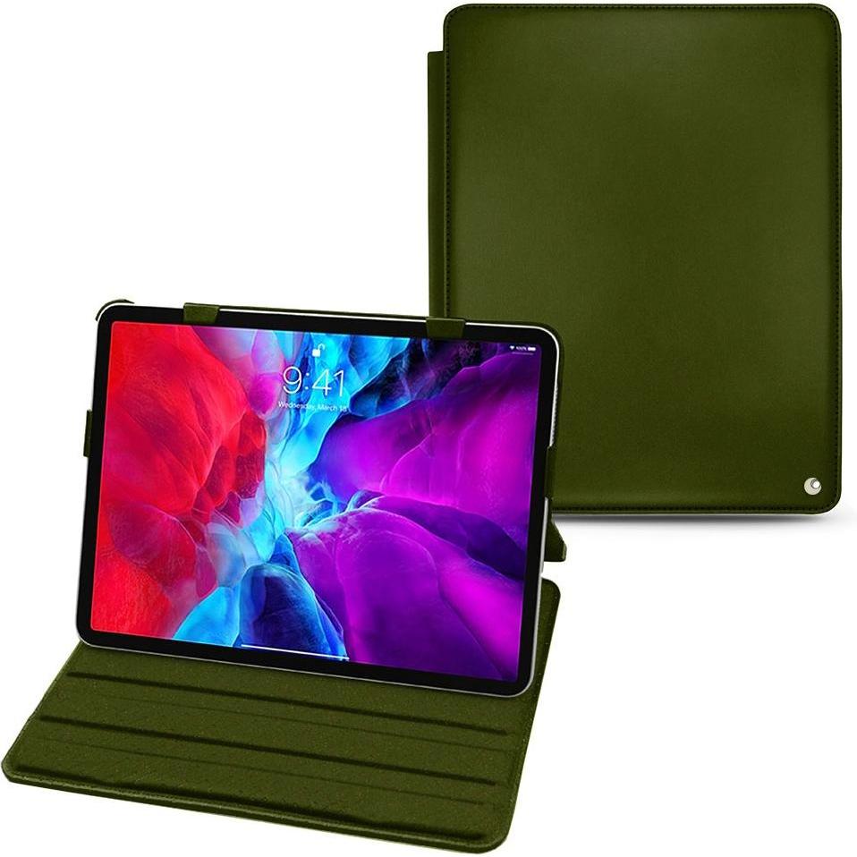 Noreve Lederschutzhülle horizontal (iPad Pro 12.9 2020 (4. Gen)), Tablet Hülle, Grün