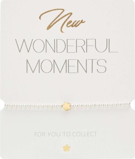 Immagine prodotto HCA Bracciale New Wonderful Moments - Fiore placcato oro (17 cm, Acciaio inossidabile, Perla di madreperla)