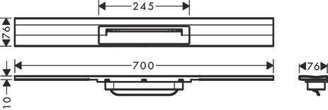 Actual product image hansgrohe HG shower channel RainDrain Flex kb. Wd-mon 700mm stainless steel brushed (700 mm)