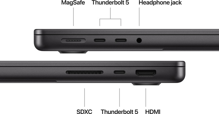 Produktbild Apple MacBook Pro 14 – 2024 Nano (14.20", M4 Max, 128 GB, 8000 GB, DE)