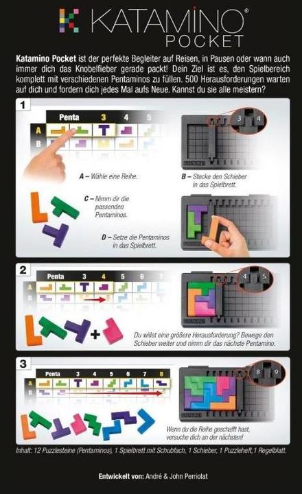 Actual product image Gigamic GIGD2017 - Katamino Pocket, puzzle game, for 1 player, from 6 years (DE edition) (German)
