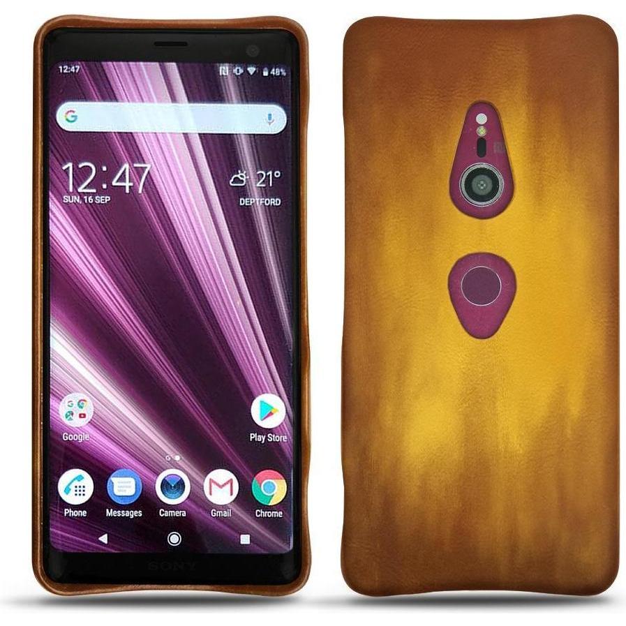 Thumbnail - Noreve Lederschutzhülle (Sony Xperia XZ3), Smartphone Hülle, Gold