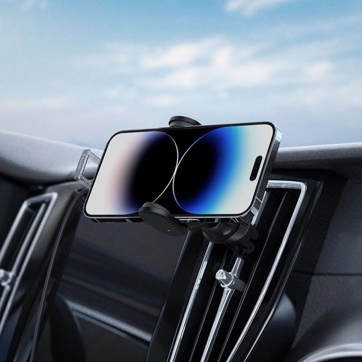 Actual product image Spigen car mount with charger UTS12W Onetap Universal Vent Car Mount Wireless Charger black