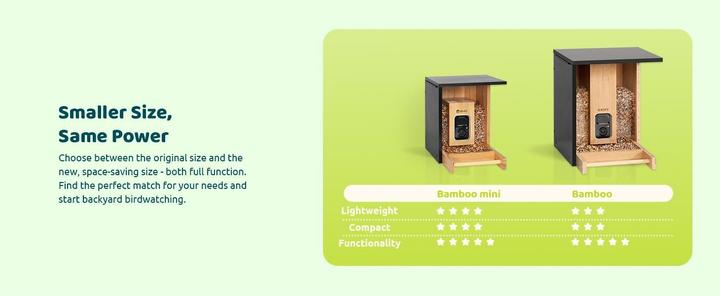 Produktbild Birdfy Futterspender FSC Bambus Mini Solar