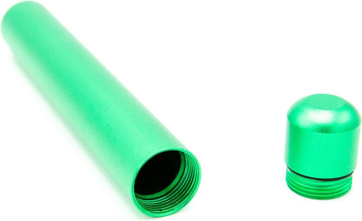 Actual product image BestV Smell Proof Metal Tube Green 12 x 1.8 cm
