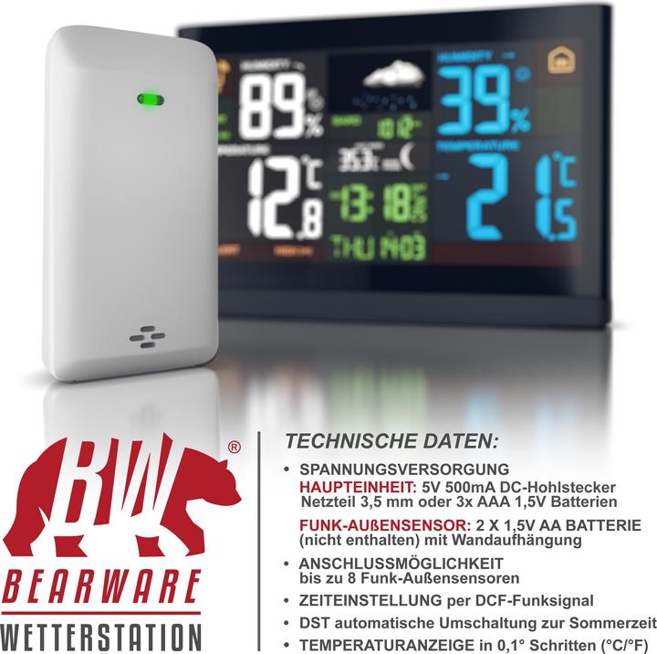 Actual product image Bearware Radio weather station