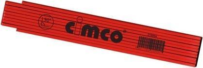 Actual product image Cimco Wooden folding ruler with steel spring, 10 links, 2 m double-sided mm adjustment (2 m)