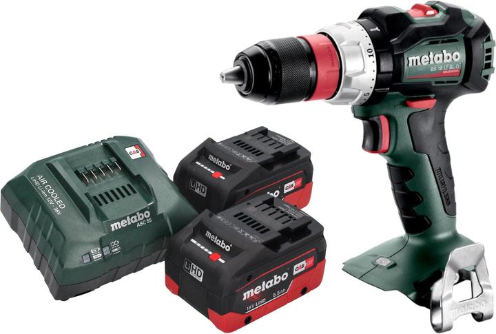 Actual product image Metabo BS 18 LT BL Q Cordless drill driver 18 V 75 Nm brushless + 2x LiHD battery 5.5 Ah + charger