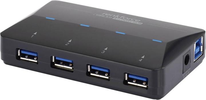 Produktbild Renkforce 4+1 Port USB 3 Charging Hub (USB-B, 5 Ports)