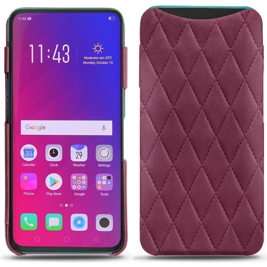 Thumbnail - Noreve Lederschutzhülle (Oppo Find X), Smartphone Hülle, Violett