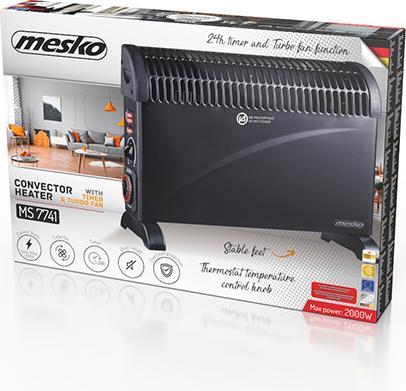 Productafbeelding Mesko MS 7741b Convectorverwarming met timer en turboventilator (2000 W)