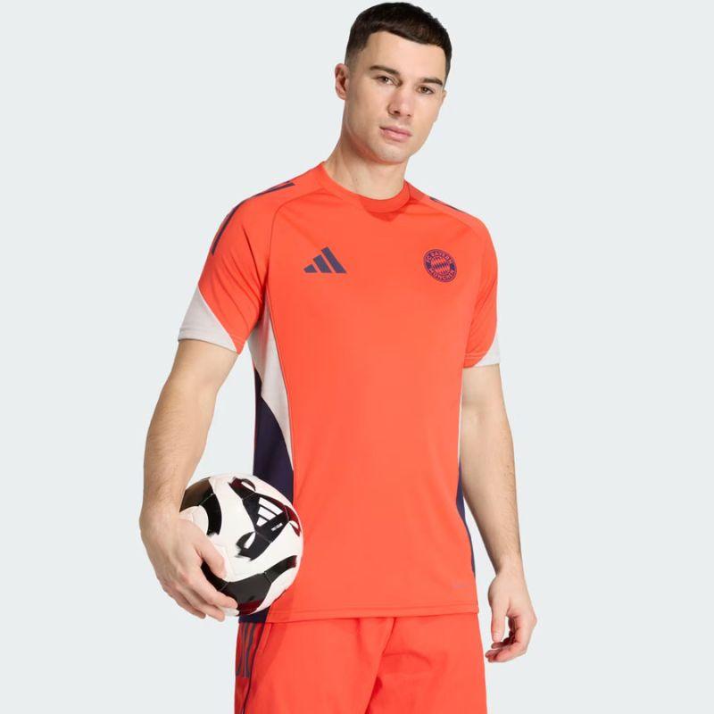 Adidas, Uomini, Maglietta calcio, Bayern Trainings-JSY-T-Shirt (XL), Rosso, Grigio, XL