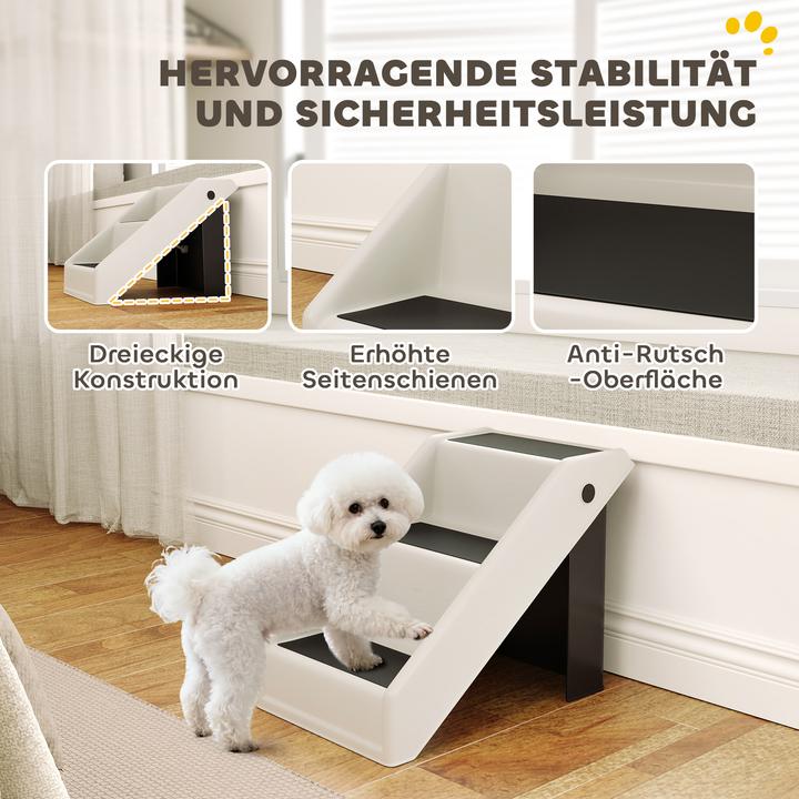 Actual product image PawHut Hundetreppe Kunststoff, EVA Cremeweiss (Dog, Foldable)