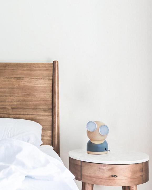 Produktbild Allocacoc Mr Watt Goggle Lampe en Bois Gris Bleue (180 lm)