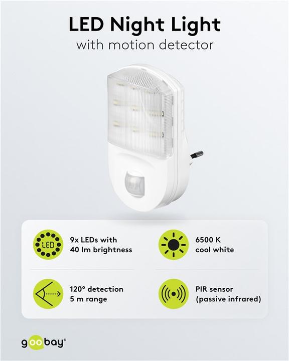 Productafbeelding Goobay 96500 Bewegingsmelder Infraroodsensor Bedraad