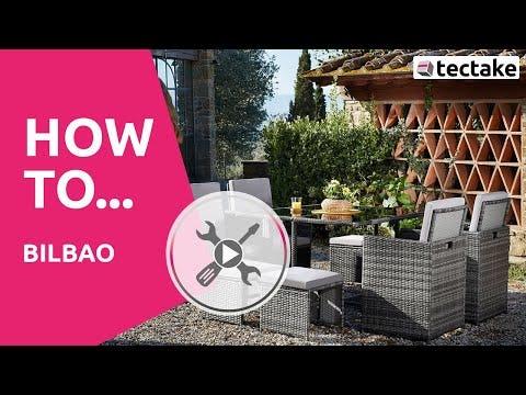 Actual product image tectake Rattan garden furniture set Bilbao 4+4+1 with protective cover, variant 2