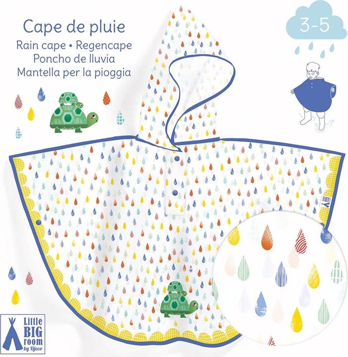 Actual product image Djeco Rain poncho turtle (80x46cm)