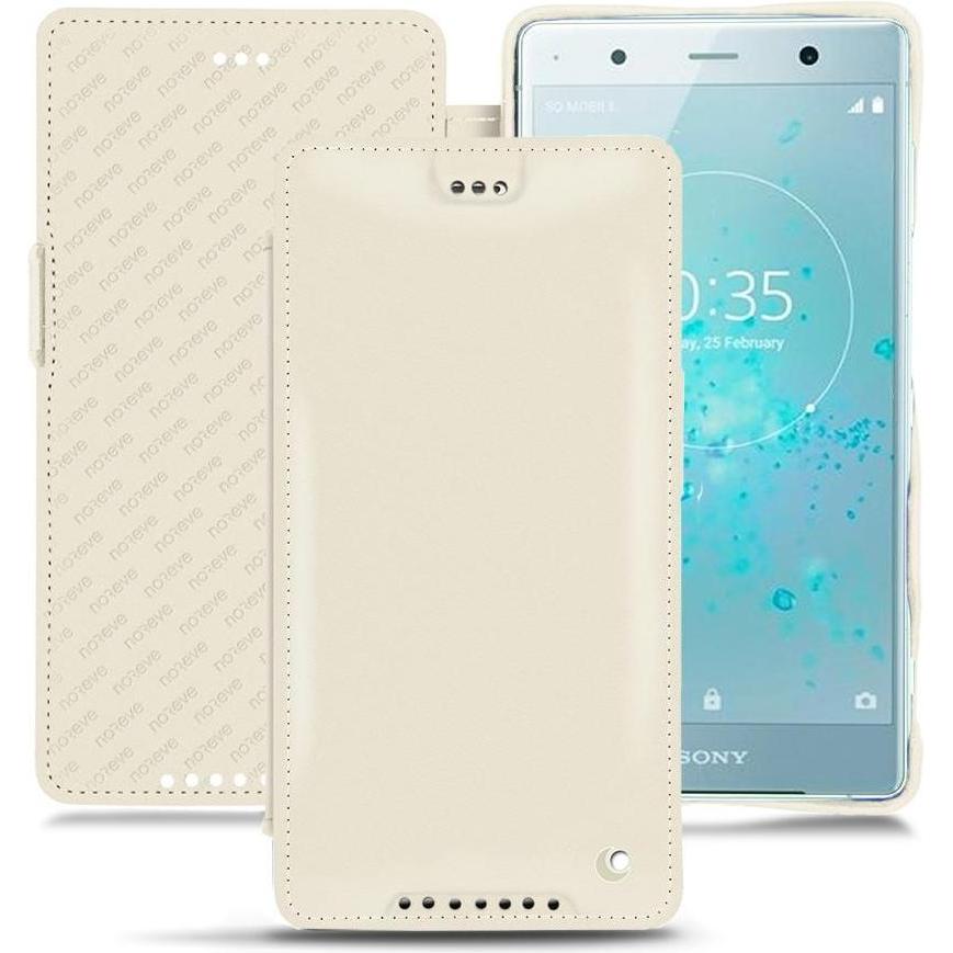 Thumbnail - Noreve Lederschutzhülle horizontal (Sony Xperia XZ2 Premium), Smartphone Hülle, Weiss