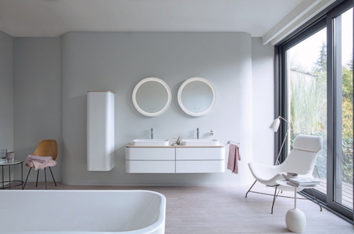 Actual product image Duravit Happy D.2 Plus Vanity unit for wall-mounted console, 1000x550 mm, 2 drawers, for furniture w (100 x 55 x 41 cm)