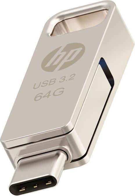 Actual product image HP 64GB x206c OTG Type-C Metal Flash Drive (64 GB, USB-A, USB-C)