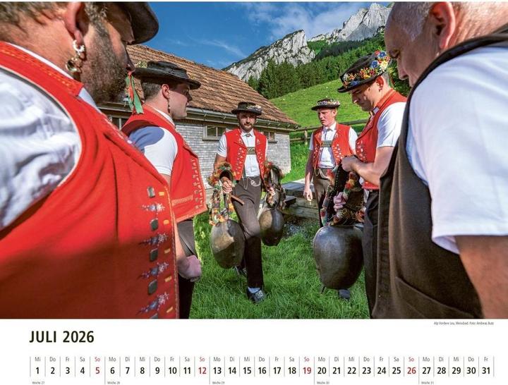 Immagine prodotto APPENZELL Bildkalender 2026 858829047 DE 40x31cm (40 x 31 cm, Copertina rigida, Tedesco)