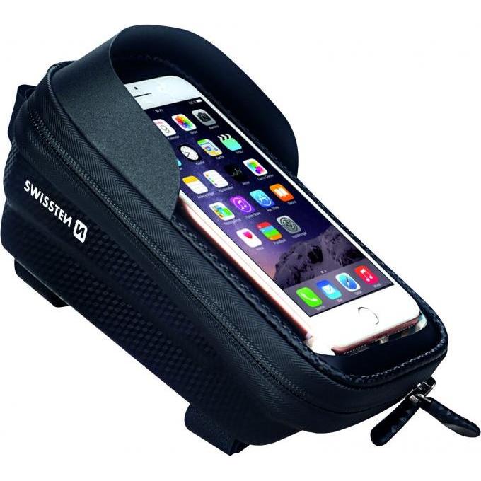 Swissten Frame Bag Size XL, Smartphone Halterung, Schwarz