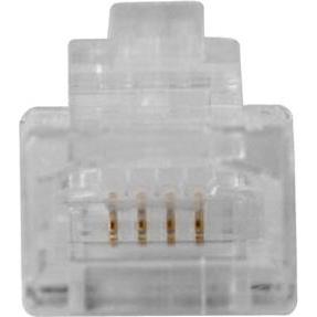 Thumbnail - ACT RJ11 (6P/4C) modulaire connector for round cable with stranded conductors. Unit: Bag 25 pcs, Server Zubehör