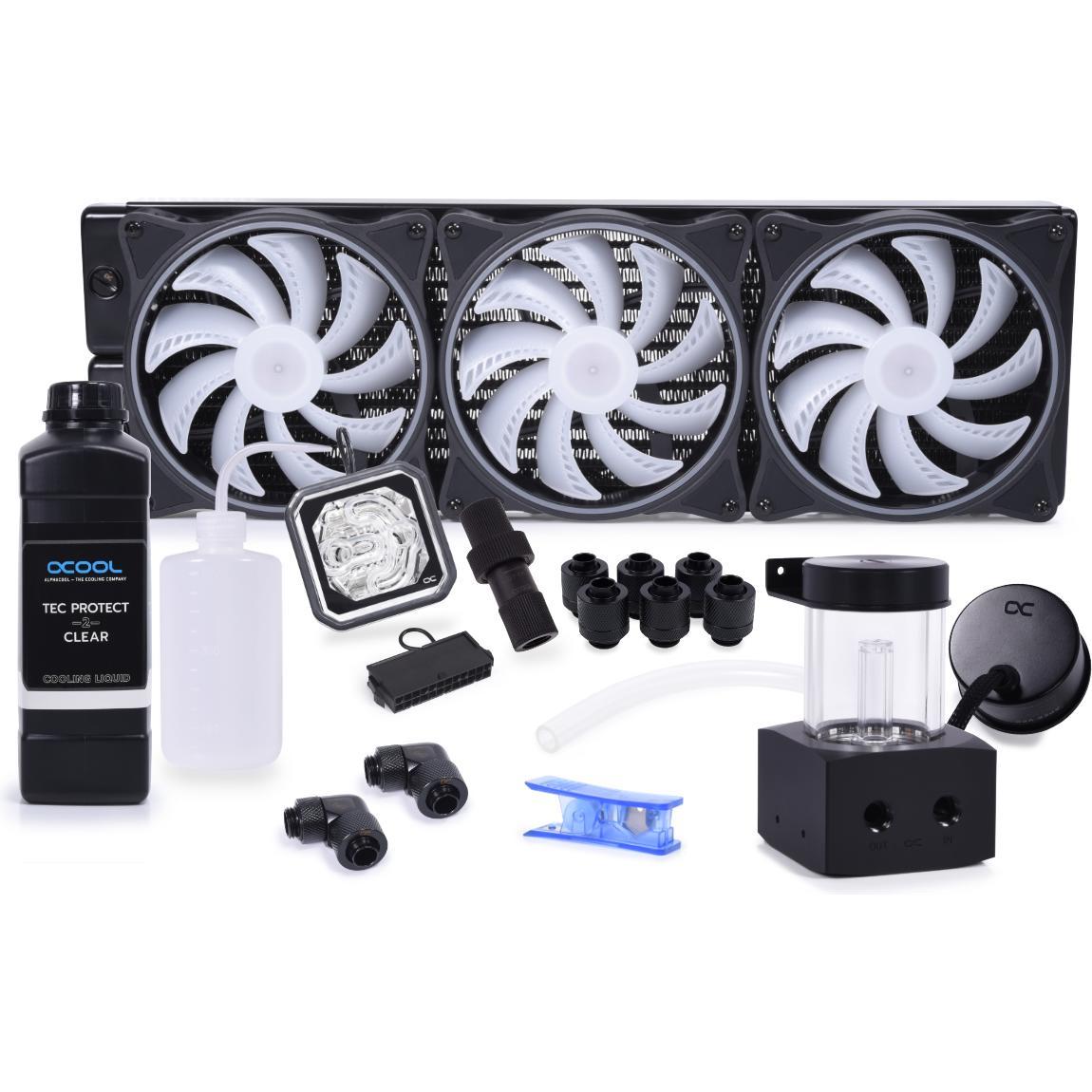 Alphacool Alphac Core Storm 420mm ST30 Set 1022065, CPU Wasserkühler, Schwarz