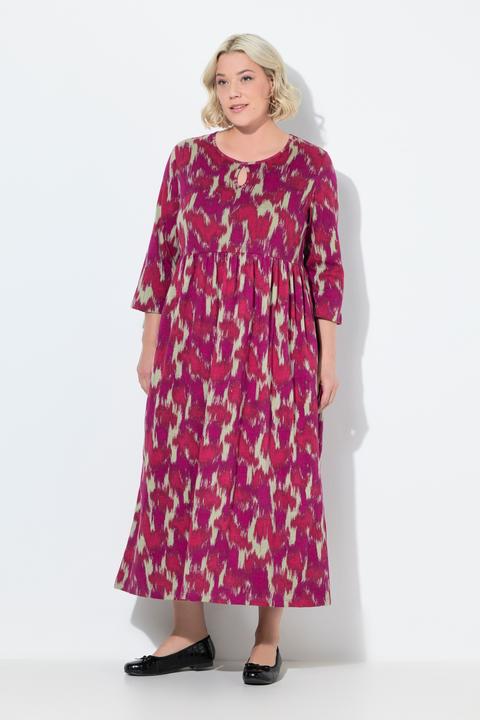 Produktbild Ulla Popken Jersey-Maxikleid, A-Linie, Rundhals, 3/4-Arm (68)
