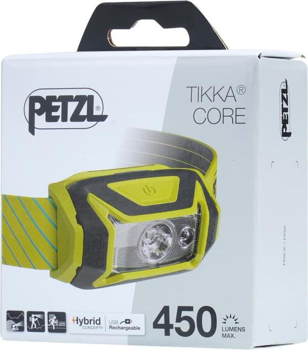 Productafbeelding Petzl Tikka Core Oplaadbare Hoofdlamp Geel (450 lm)
