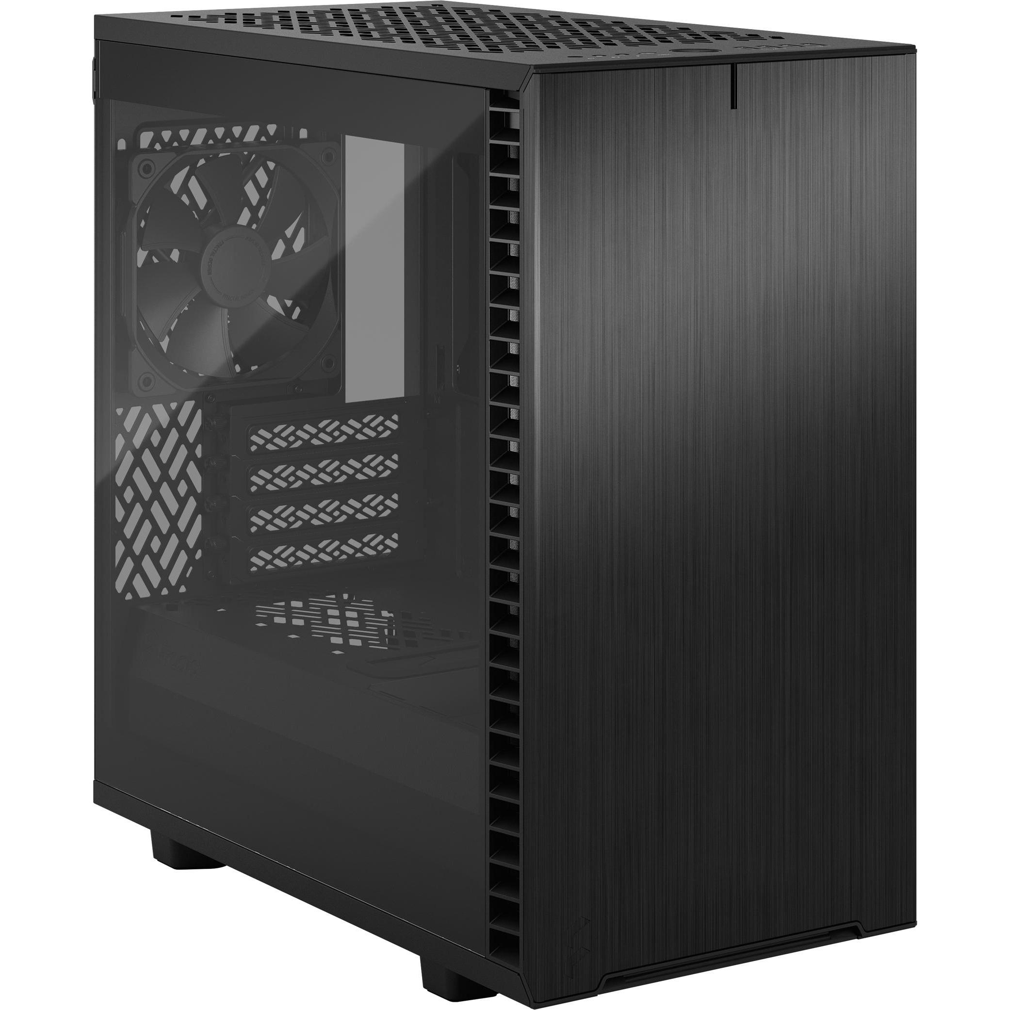 Fractal Define 7 Mini Black TG Light Tint - schwarz (mATX, Mini-ITX, Mini-DTX), PC Gehäuse, Schwarz