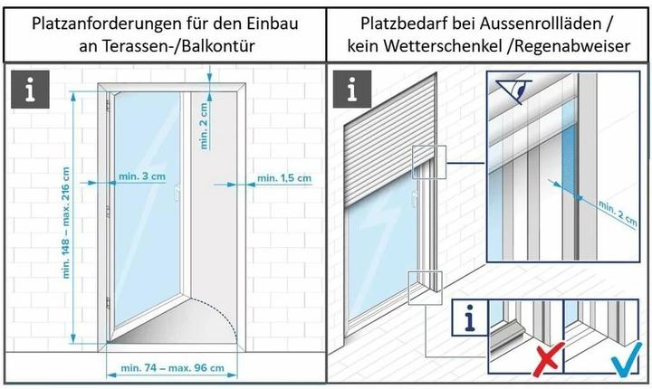 Image du produit tesa Moustiquaire FALT pour portes, cadre en aluminium à taille réglable, pliable (220 x 100 cm)