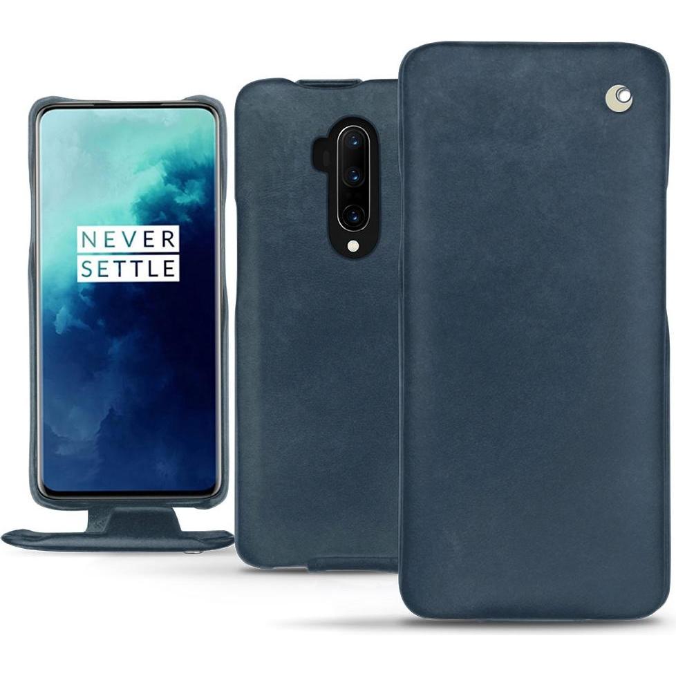 Noreve Lederschutzhülle vertikal (OnePlus 7T Pro), Smartphone Hülle, Blau