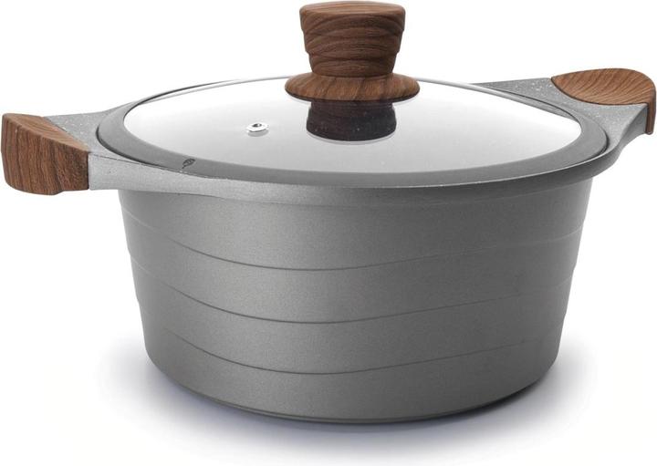 Actual product image Lacor Stilo roasting pan with glass lid cast aluminium D28cm (28 cm, Casserole + Stewpot, Cast aluminium)