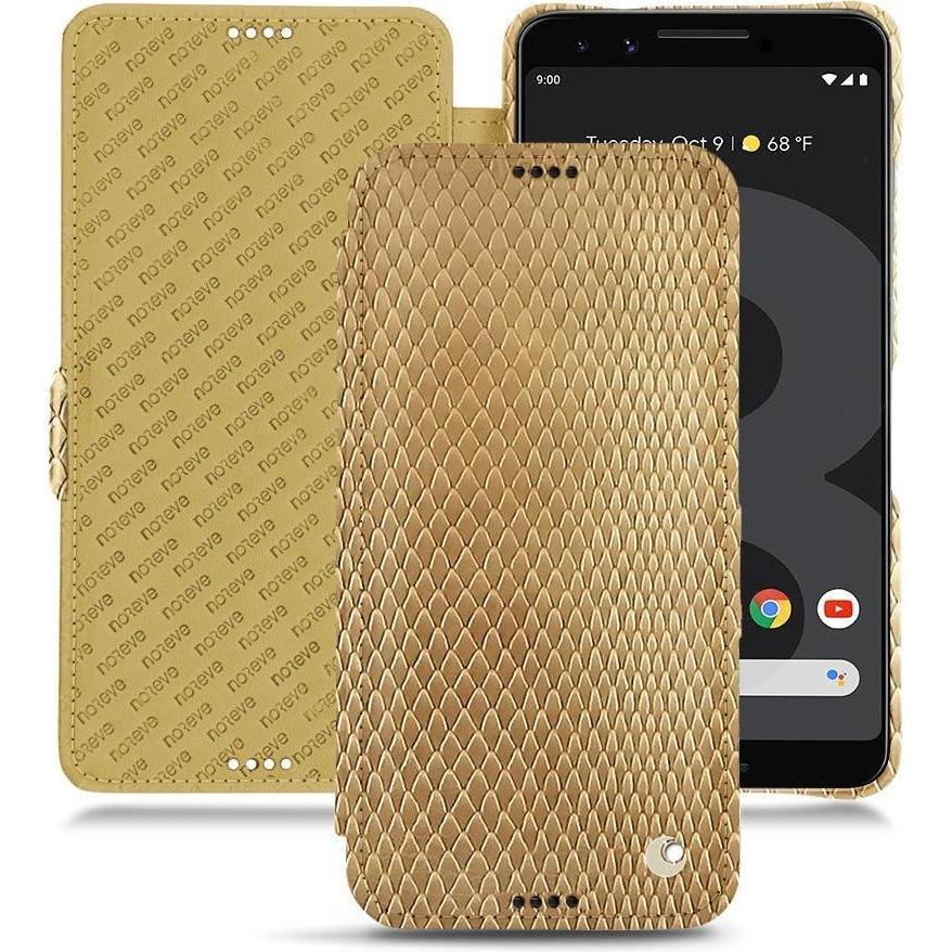 Noreve Lederschutzhülle horizontal (Google Pixel 3), Smartphone Hülle, Beige