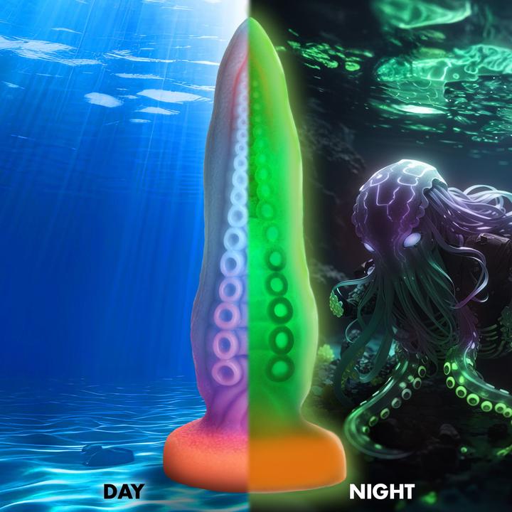 Actual product image Creature Cocks Tenta-Cock - Glow-in-the-Dark Silicone Dildo