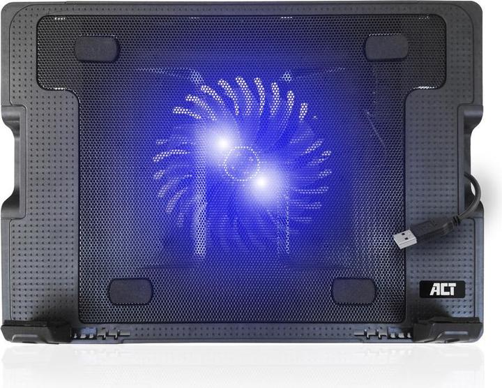 Produktbild ACT Laptop cooling stand, up to 17", adjustable height (5 positions), 2-port hub