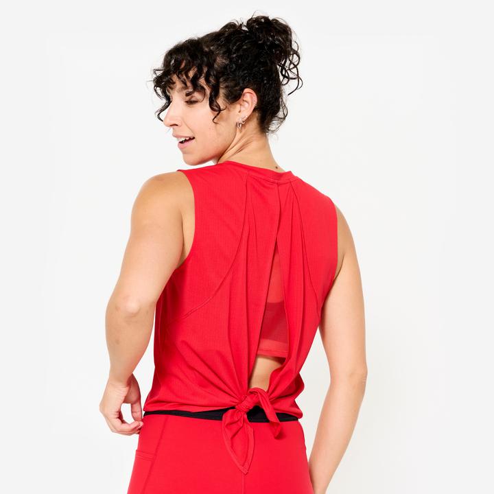 Actual product image Decathlon Top Damen - rot (XS)