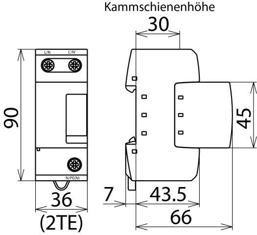 Actual product image Dehn DB M 1 320 Coordinated lightning current arrester type 1 DEHNbloc M