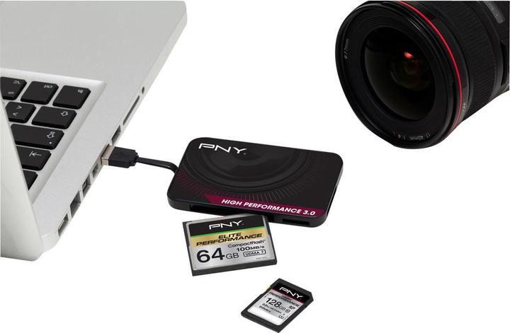 Image du produit PNY Lecteur de cartes Flash Formats 3.0 haute performance (USB 3.0)
