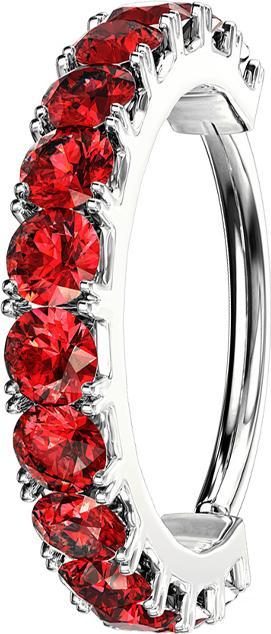Immagine prodotto Star Piercing Anello Micro Piercing argento cristallo fiocco rosso (Ottone)