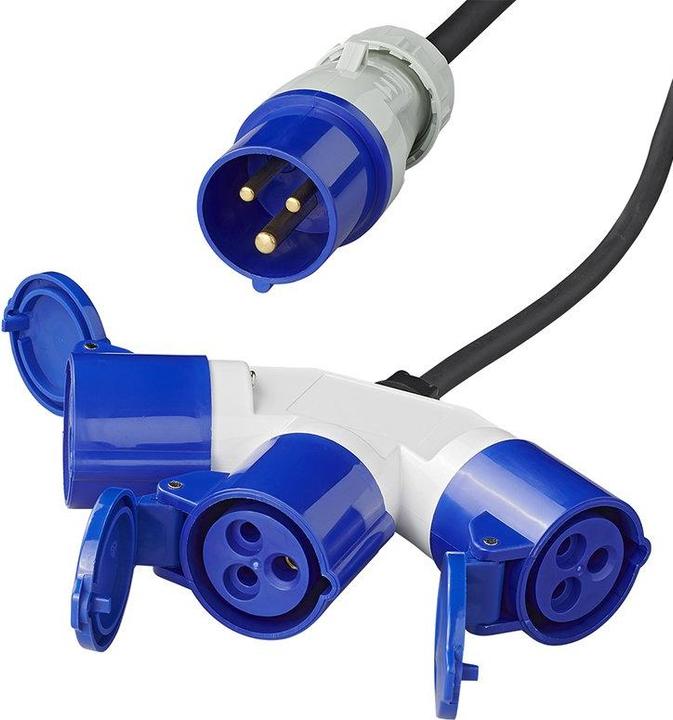 Actual product image ProPlus CEE 3-way distributor 16A 150cm 3x2,5mm² (DC connector)
