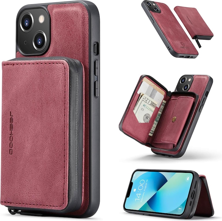 Produktbild Cover-Discount iPhone 14 Plus - Hülle mit Kreditkarten Etui rot (Apple iPhone 14 Plus)
