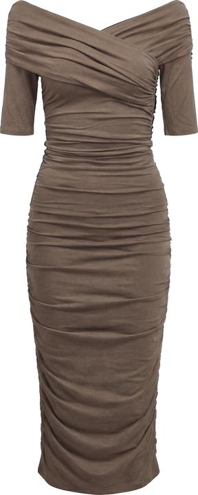 Produktbild Object Schulterfreies gerafftes Kleid (L)