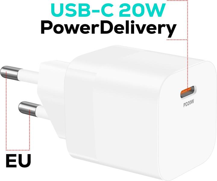 Actual product image Bwoo 20W mini wall charger CDA155 USB-C (20 W)