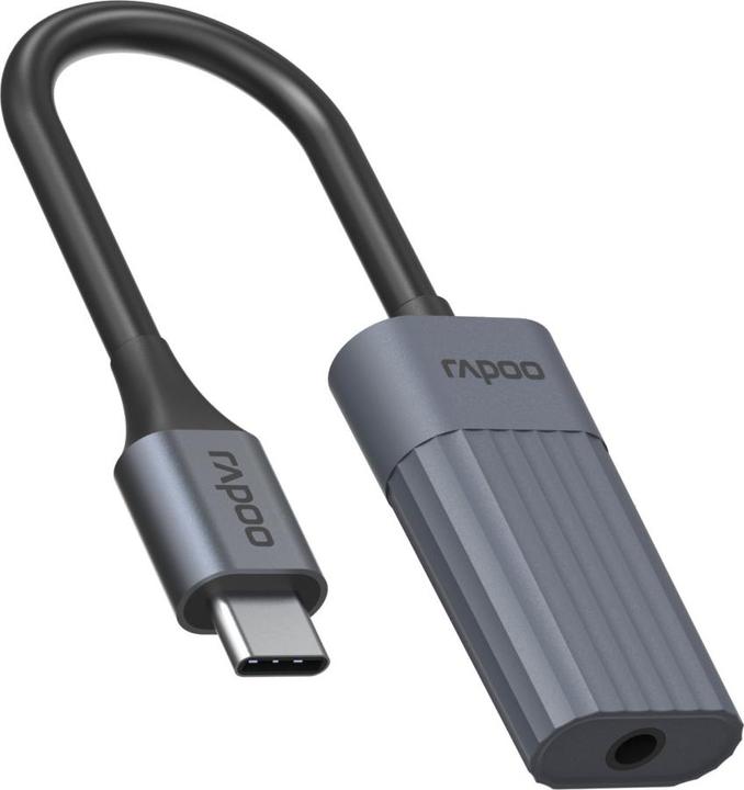 Produktbild Rapoo USB-C Adapter UCA-1012 USB-C auf 3,5 mm Audio, grau (00226493) (0.15 m, USB 3.2 Gen 1)